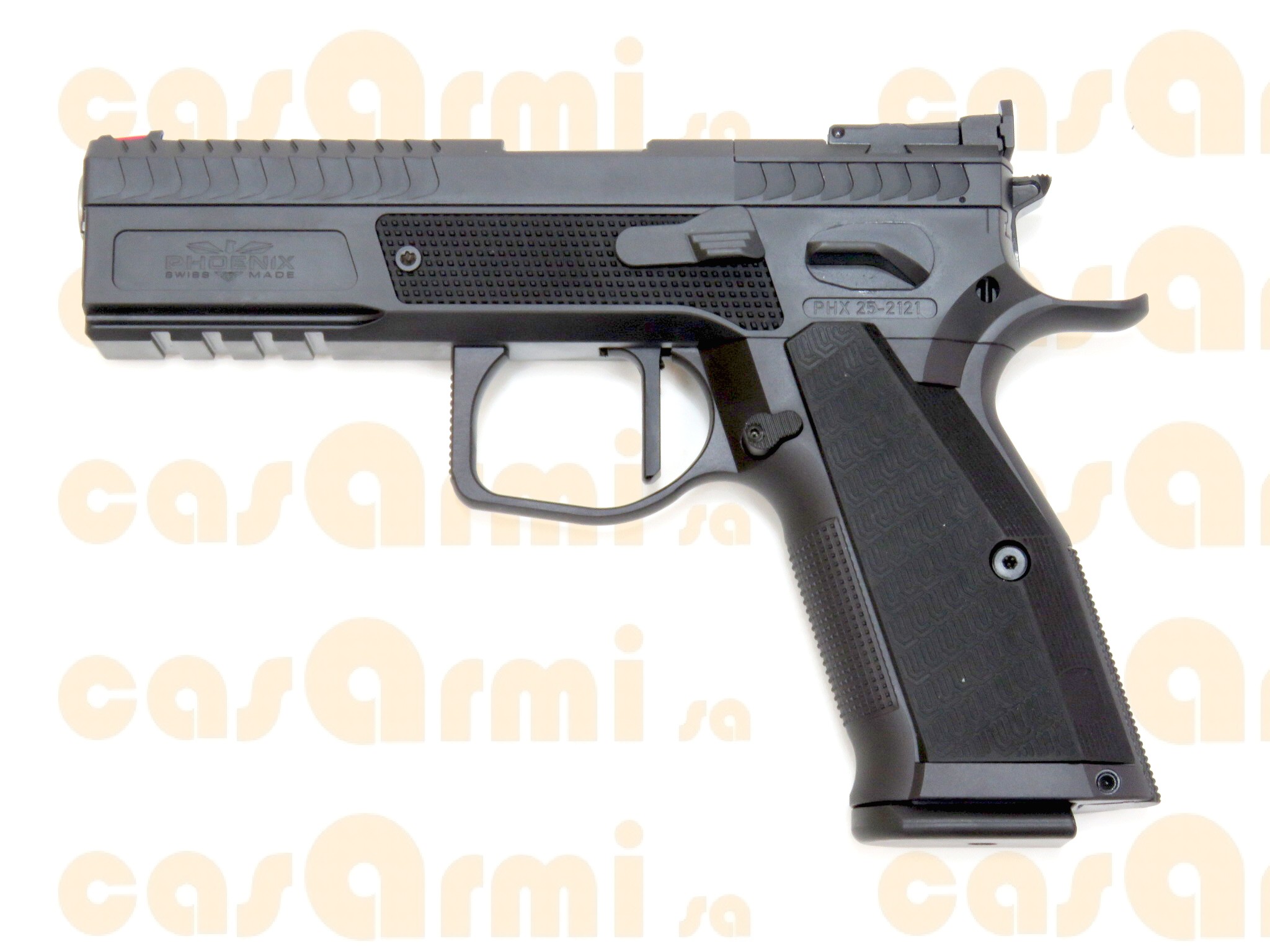 Phoenix Arms Redback Light Gen 2, Rechtshand, Black, nur SA, Fiberkorn rot, OR LPA 9 Para